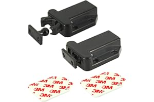 JUNRBX Cabinet latches,Push Latch, Rebound self-Locking Device, with Automatic pop-up Function Cabinet Lock, Prevent The Door from Sliding, Convenient and Practical, Easy to Install. (2 Pack)