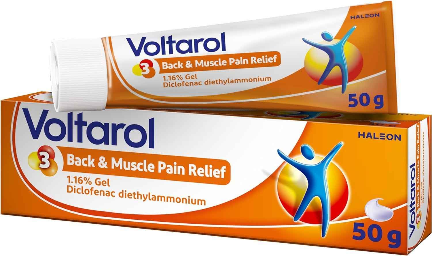 Voltarol Back & Muscle Pain Relief 1.16% Gel, for Joint Pain Relief, suitable for Knee Pain & Neck Pain, 50g