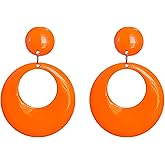 GBAHFY Retro Geometric Acrylic Earrings Lightweight Hollow Circular Stud Earrings for Women Statement Party Jewelry