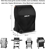 Ezilif Waterproof BBQ Cover 76x66x110 cm Oxford Heavy Duty UV Reflective Strips view 2