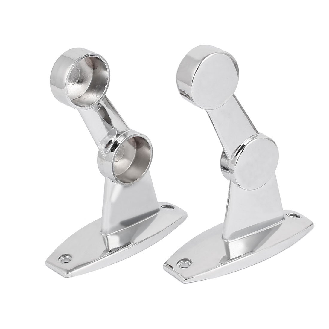 sourcingmap 25mm Dia Ceiling Wall Mount Double Towel Rod Bar Rack Bracket 1Pair