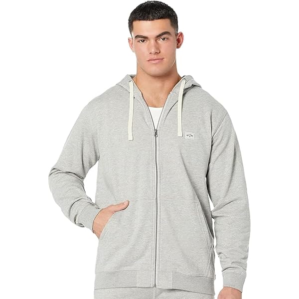 Billabong Hudson Zip Up Hoody - Grey Heather - M at Amazon