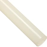 Polypropylene (PP) Round Rod, Opaque Off-White, Standard Tolerance, ASTM D4101-0112, 1" Diameter, 24" Length
