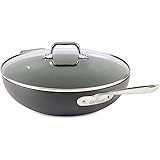 All-Clad E7859464 HA1 Hard Anodized Nonstick Dishwasher Safe PFOA Free Chefs Pan / Wok Cookware, 12-Inch, Black