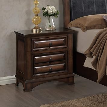 Amazon Com Roundhill Furniture Broval Wood 2 Drawers Night Stand Espresso Furniture Decor
