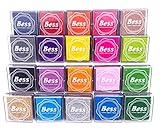 Craft Ink Pad Stamps Partner DIY Color,20 Color Rainbow Finger Ink Pad for Kid's Making Scrapbooking Card, Paper, Wood Fabric, Kid's Rubber Stamp, Beautiful Water-Soluble Colors, Pack of 20.