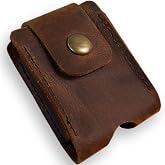 Berfea Lighter Case Cover Pouch Genuine Leather Lighter Belt Sheath Holder Protective Holster Compatible with Zippo Lighter