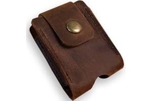 Berfea Lighter Case Cover Pouch Genuine Leather Lighter Belt Sheath Holder Protective Holster Compatible with Zippo Lighter