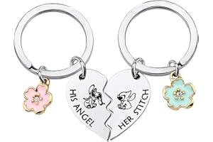 CYTING His And Her Cartoon Puzzle Piece Keychain Hawaiian Jewelry Long Distance Gift For Couple Cartoon Birthday Gift