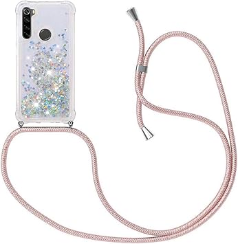 MXKOCO Funda con Cuerda para Xiaomi Redmi Note 8 Carcasa de movil con Cuerda para Colgar - Funda con Correa para Hombro y Cordón Colgante/Brillante ...