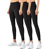 Ridshy 3-4 Pack Workout Leggings for Women High Waisted Yoga Pants with Pockets