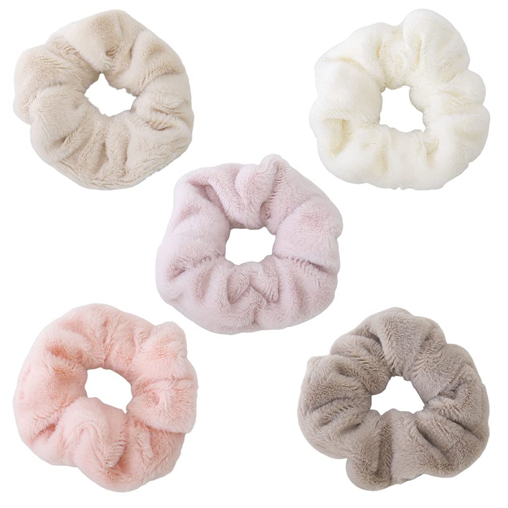 5 Pcs Large Drying Scrunchies Thick Soft Hair Scrunchies Colorful Hair Scrunchie for Women and Girls Ponytail Holder Dry Hair Accessories Random Color