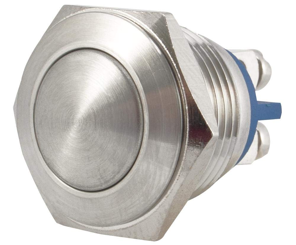 PRO ELEC PELR0257 Stainless Steel Vandal Resistant Momentary Push Button Switch, 1NO, 36V DC, 2A