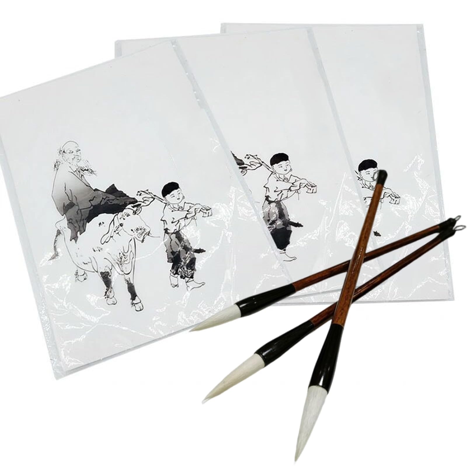 90 Sheets Chinese Calligraphy Rice Paper, Calligraphy Rice Paper, Chinese Ink Painting Sumi Drawing Paper for Crafts Writing Painting Gift Wrap Card Making