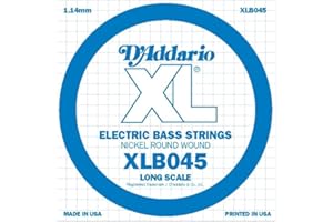 D'Addario XLB045 Nickel Wound Bass Guitar Single String, Long Scale, .045