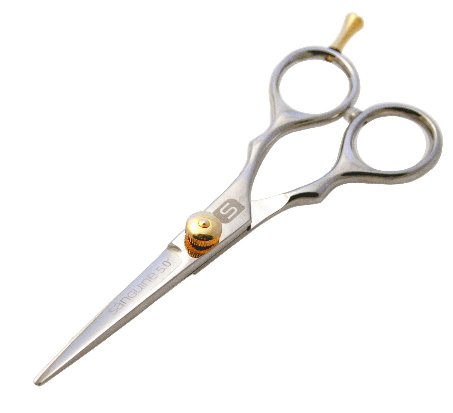 Beard Trimming Scissors, Hair Scissors for Moustache Cutting 5 inch - Chrome