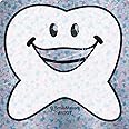 SmileMakers Happy Tooth Shaped Sparkle Stickers - Prizes and Giveaways - 75 per Pack