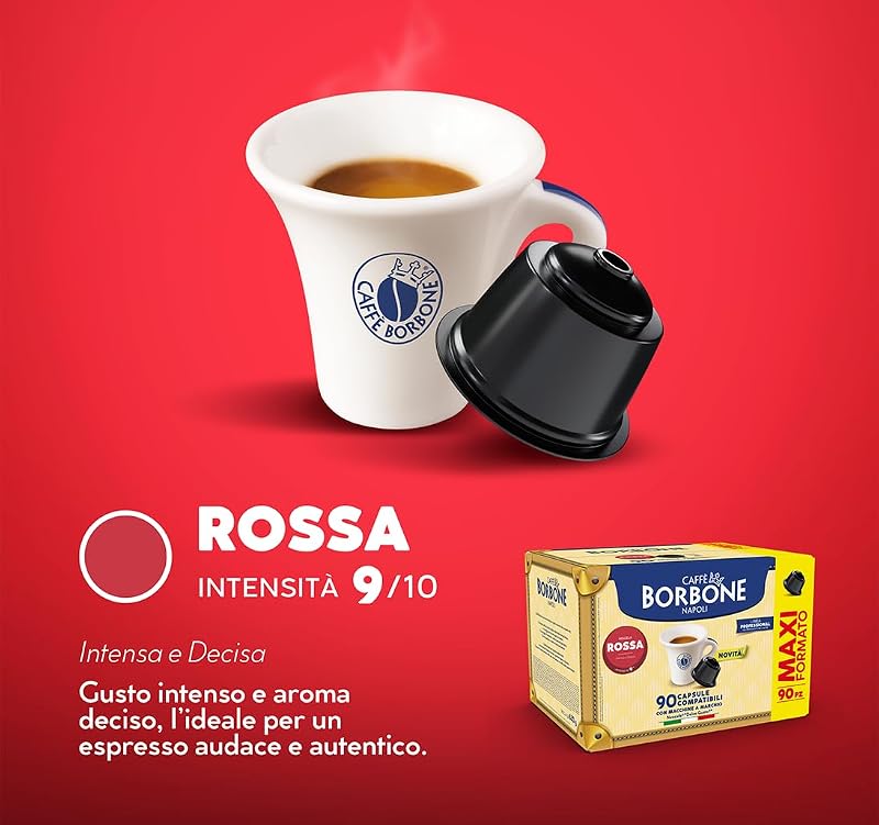 Mistura de Café Vermelho - 90 Cápsulas - Compatível com máquinas® de café Nescafè®* Dolce Gusto*