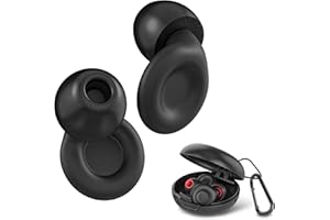 Ear Plugs for Sleeping Noise Cancelling,Yawsoy 2 Pairs of Reusable Silicone Ear Plugs for Noise Reduction 25-33dB with 14 Silicone/Foam Ear Tips,Earplugs for Concert,Snoring Blocking,Motorcycle(Black)