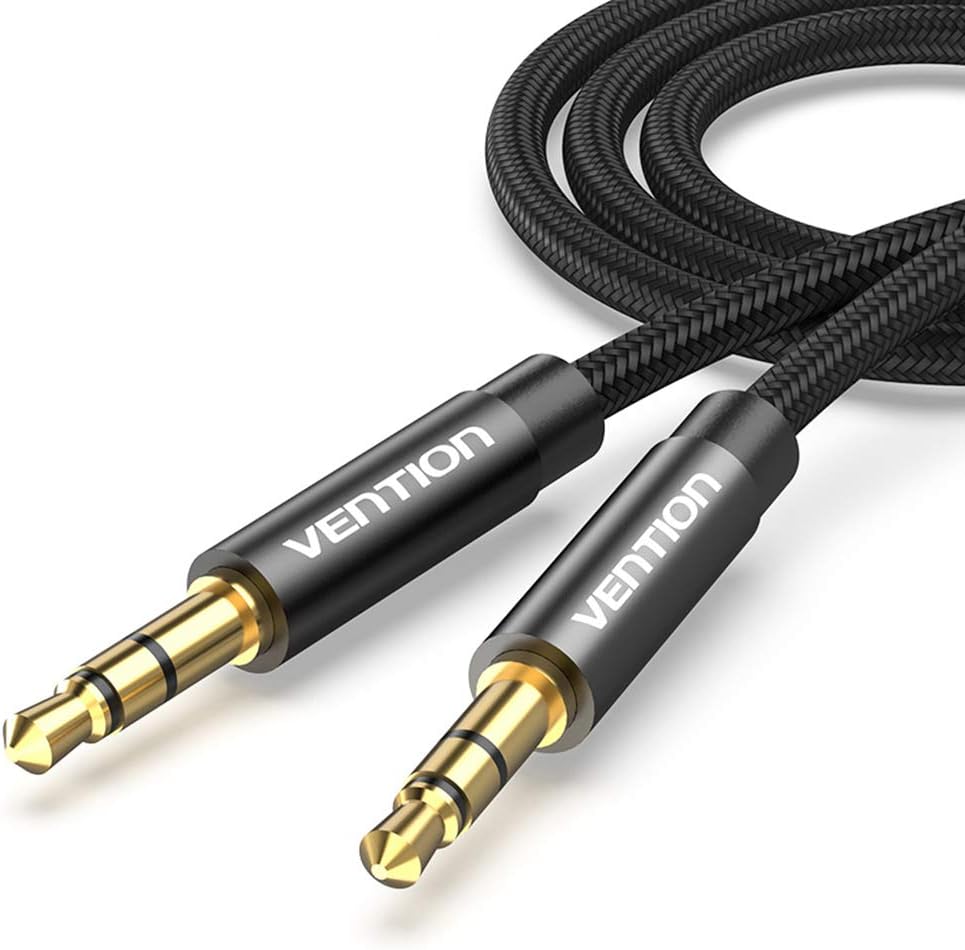 VENTION 3m Nylon Braided Aux Cable - 3.5mm to 3.5mm Stereo Jack for Headset Car Speaker, Soundbar, PC, Laptop and More