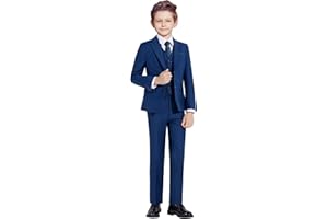 Marvelous World Boys' Formal Slim Fit Suit Set, Adjustable Waist