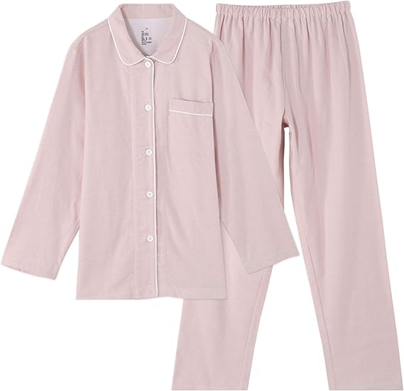 Amazon パジャマ レディース 厚手 長袖 前開き 綿100 暖かい ルームウェア レディース 上下 ペア チェック柄 無地 部屋着 吸汗通気 肌に優しい 春秋冬 脇に縫い目のない パジャマ ルームウェアセット 通販