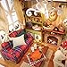 Flever Dollhouse Miniature DIY House Kit Creative Room with Furniture for Romantic Artwork Gift(Holiday Time Plus Dust Proof)