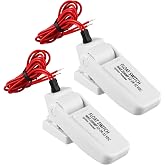 QWORK 2 Pack Heavy-Duty Automatic Boat Bilge Pump Float Switch | Moisture Tight, Ignition Protected - 12/24/32VDC, 20A, Ultrasonic Welding Seals, for Boats Electric Water Pumps