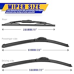 3 wipers Replacement for 2007-2015 jeep