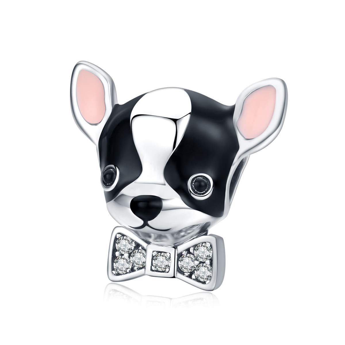 NewL Enamel Chihuahua Dog Charm Silver 925 Fit Bracelet & Bangle 925 Sterling Silver Jewelry Femme
