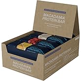 Blueprint Bryan Johnson Macadamia Nut Protein Bars – Variety Pack Protein Bars - Lemon, White Cocoa & Raspberry – Vegan, Low Sugar, Keto-Friendly Snacks – Non-GMO, Raw Nut Bar– 9g Protein – 12 Pack