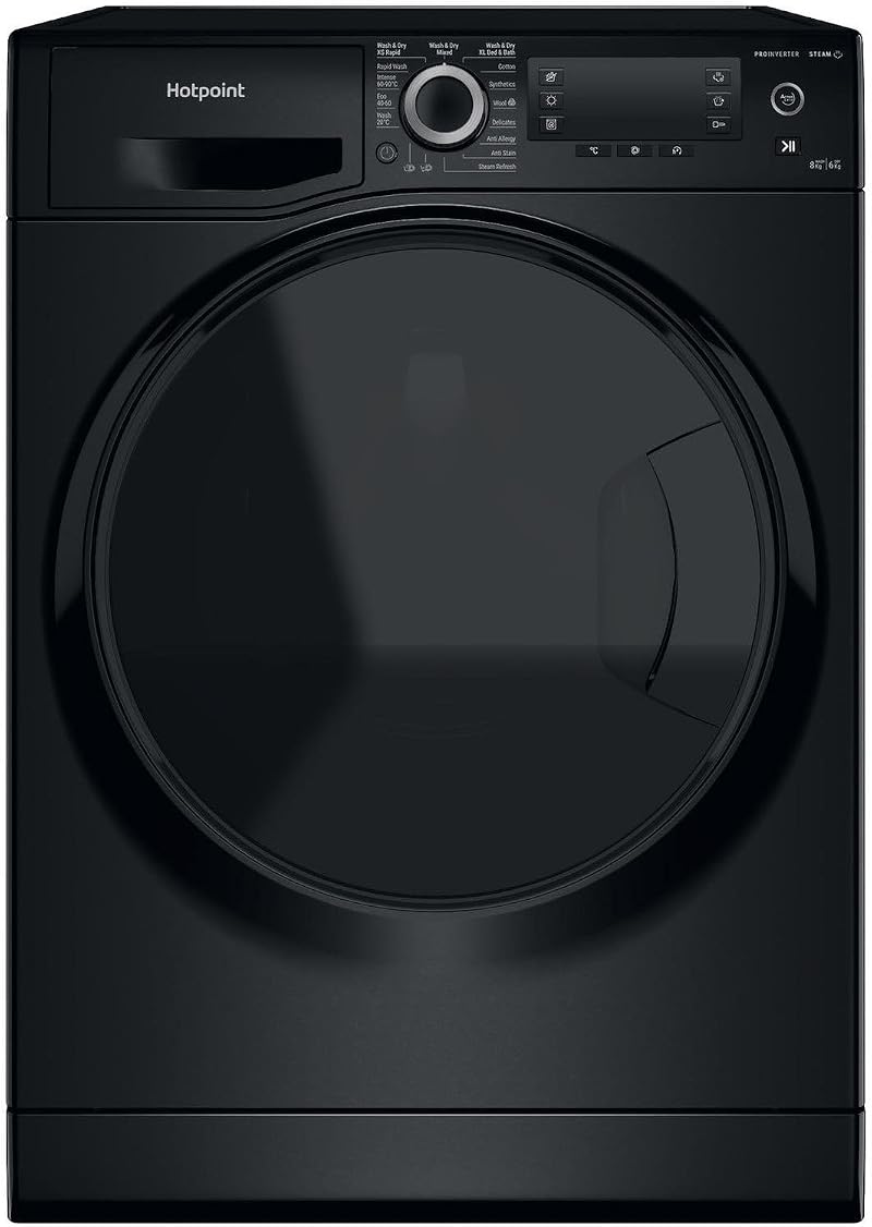 Hotpoint 8kg Wash 6kg Dry 1400rpm Freestanding Washer Dryer Black