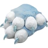 Gants De Pattes Fursuit - Fourrure Synthétique - Taille Unique Adulte/ado - Pour Cosplay, Halloween