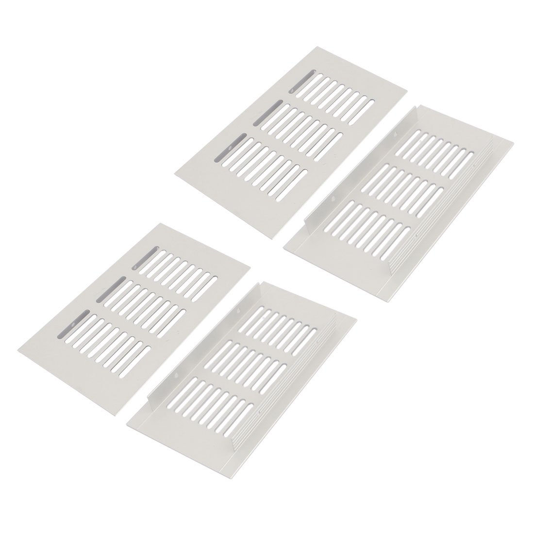 Sourcingmap Wardrobe Cabinet 150mmx80mmx15mm Aluminum Alloy Air Vent Ventilation Grille 4pcs
