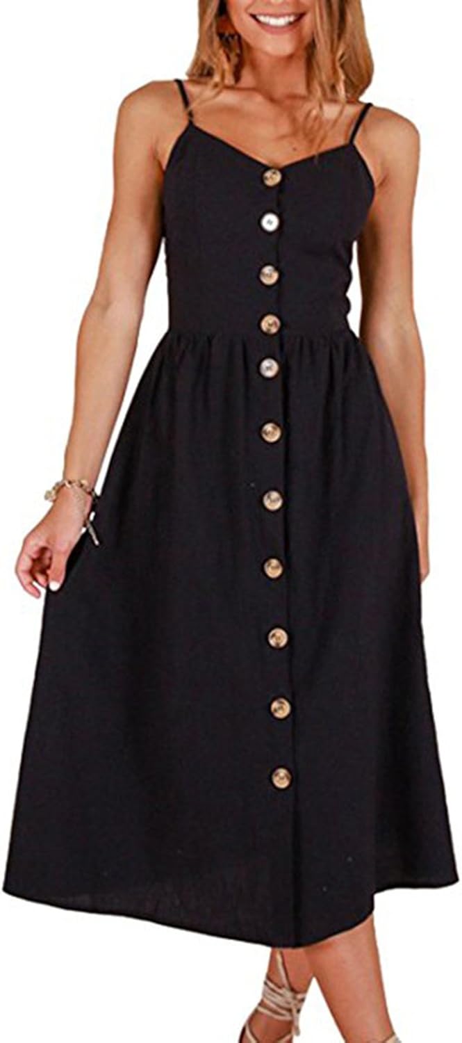 button midi dress