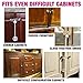 Kiscords Baby Safety Cabinet Locks for Knobs Child Safety Cabinet Latches for Home Safety Strap for Baby Proofing Cabinets Kitchen Door Rv No Drill No Screw No Adhesive/Color White/ 5 Pack Ez-Twist