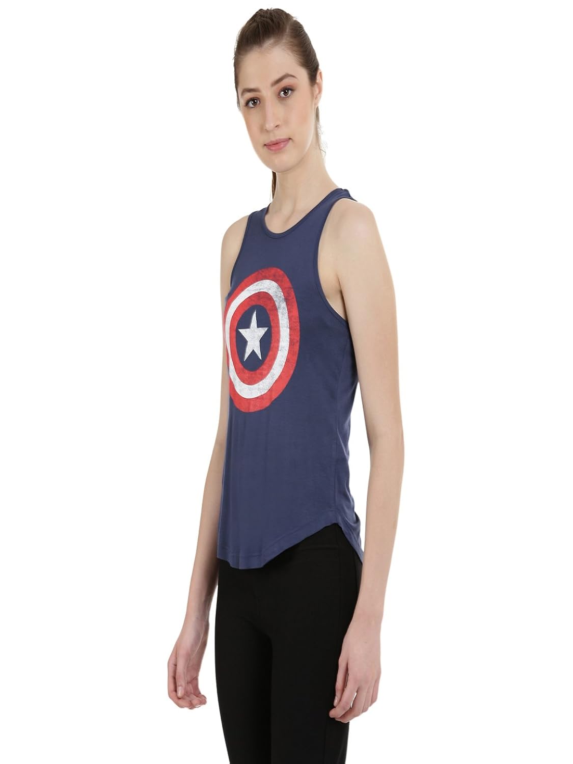 captain america by free authority women's character print t-shirt