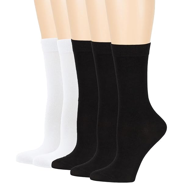 6 Paires Chaussettes Bambou Femme - Anti-Odeur - Taille 37-42 - Blanc