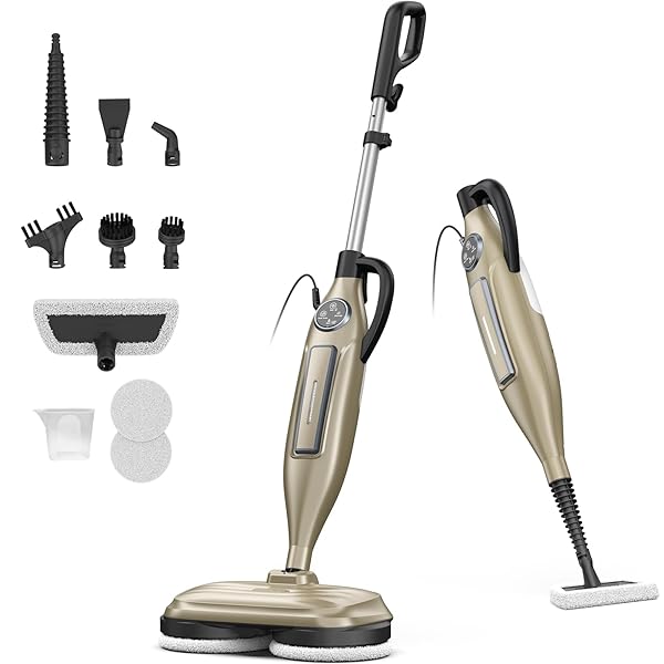 DEVOAC VM6 SCRUBBING STEAM MOP WITH ROTATING MOP...