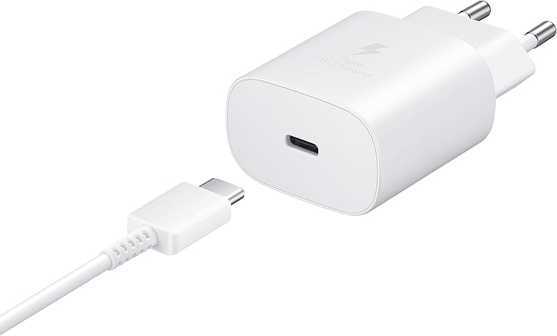 Cargador USB C, Adaptador de Corriente 25 W Ultra rápido, Carga rápida, Samsung Cargador Original, sin Cable, Color Blanco — foto 4 de 7