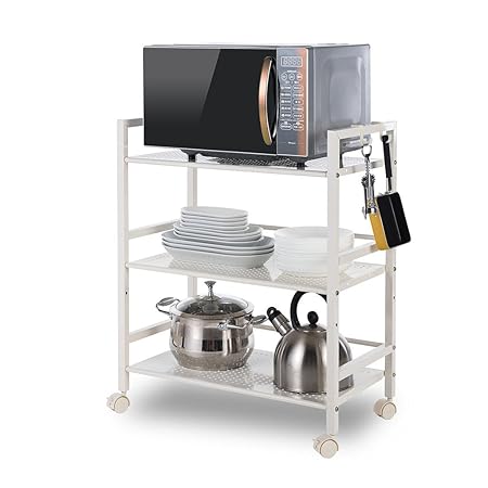 Best Shelves- Tubo Cuadrado de ensanche 3/4/5 Tier Rack Carro de ...