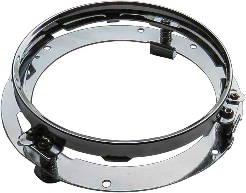 Vijay 7" Round Light Stand Silver Round Headlights Round Headlight Mounting Bracket for Harley Motorcycle Headlights