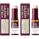 2PC Cemenrete Calcium Multi Balm, Korean Collagen Moisturing Stick, Calcium Multi Essence, Suitable for Face, Eye and Neck Wrinkles Core Bar, Anti-Aging, Anti-Wrinkles Prevention, Moisturizing
