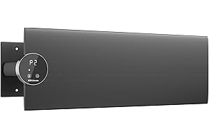 K&KALONZO Electric Towel Warmer, 18.8" W x 4.8" H Wall-Mounted Towel Heater with Built-in Timer, Waterproof Aluminum Towel Warmer for Bathroom, Support Plug-in and Hardwired, Black, K1-L-B