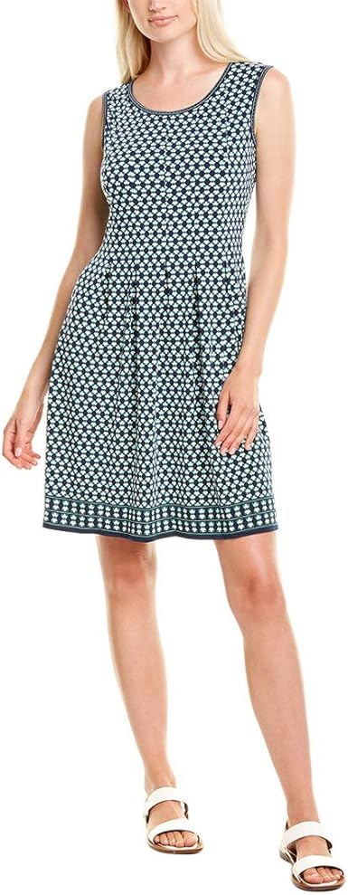 max studio patterned sleeveless fit & flare dress