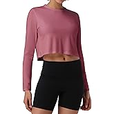 Pioneer Camp Long Sleeve Crop Tops for Women Cropped Workout Bamboo Viscose Shirts Loose Athletic Gym Yoga Running T-Shirts