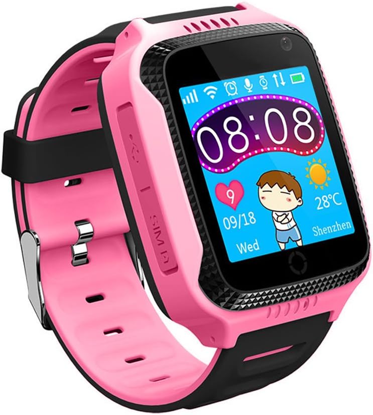 WitMoving Kids Smart Watch Kids Tracker Watch with SOS Flashlight Remote Moniter Camera 2019 Newest Anti-Lost GPS Watch for Kids Children Student(Pink)