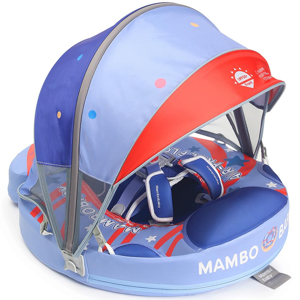 Mambobaby Baby Float Non-Inflatable Baby Pool Float with Canopy ...