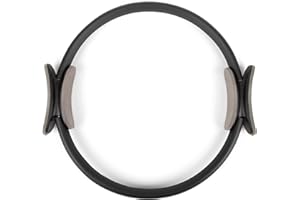 Phoenix Fitness Pilates Ring,Double Handle Exercise Circle Fitness Magic Circle Resistance Ring Dual Grip for Yoga Core Training,15 Inch