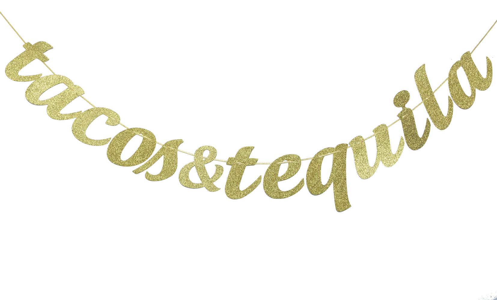 Tacos & Tequila Banner, Taco Banner, Taco Party, Taco Tuesdays Tacos and Tequila Party Banner (Gold)